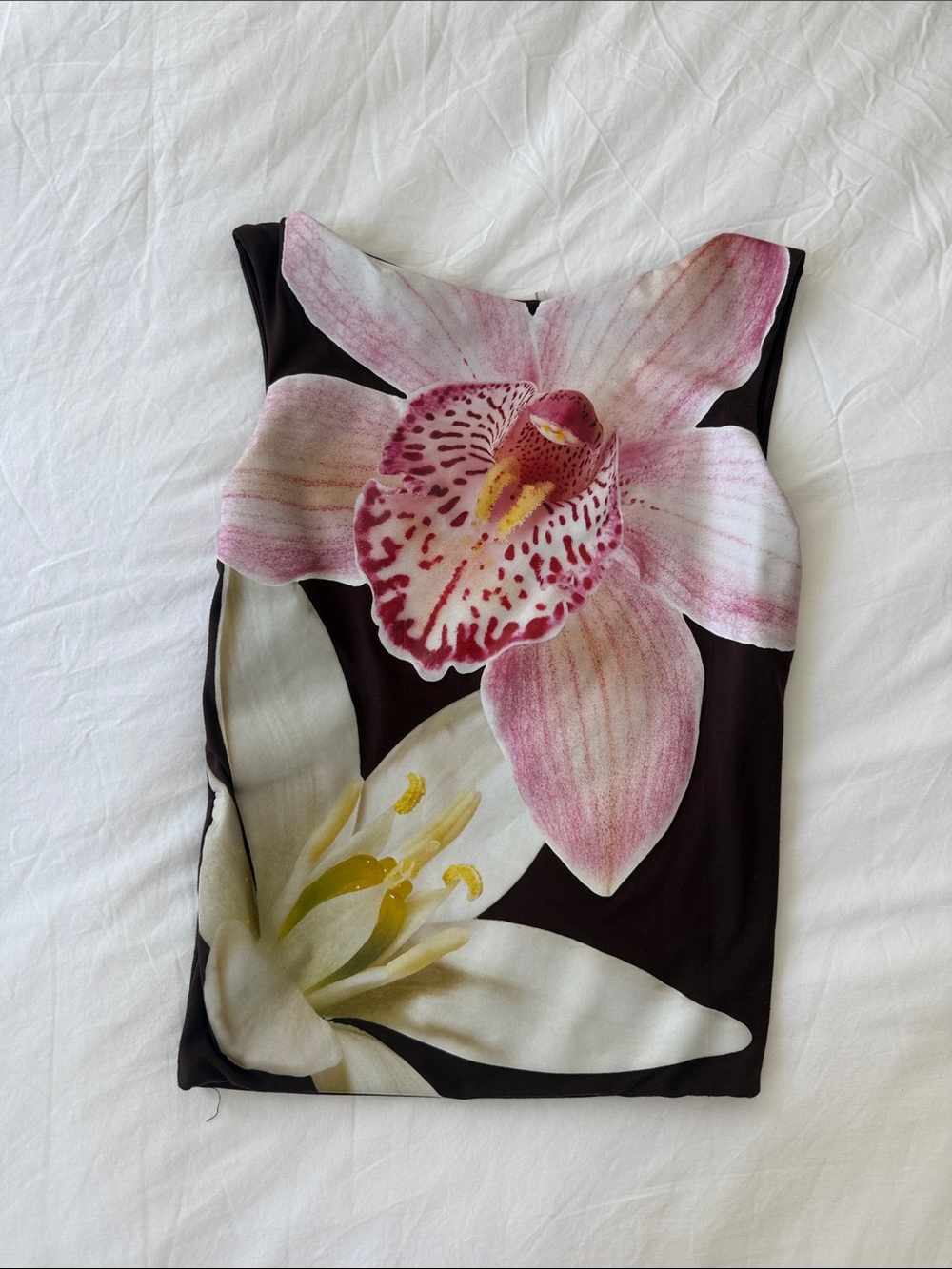 Zara Floral Sleeveless Tank Top - Pink, White & Black